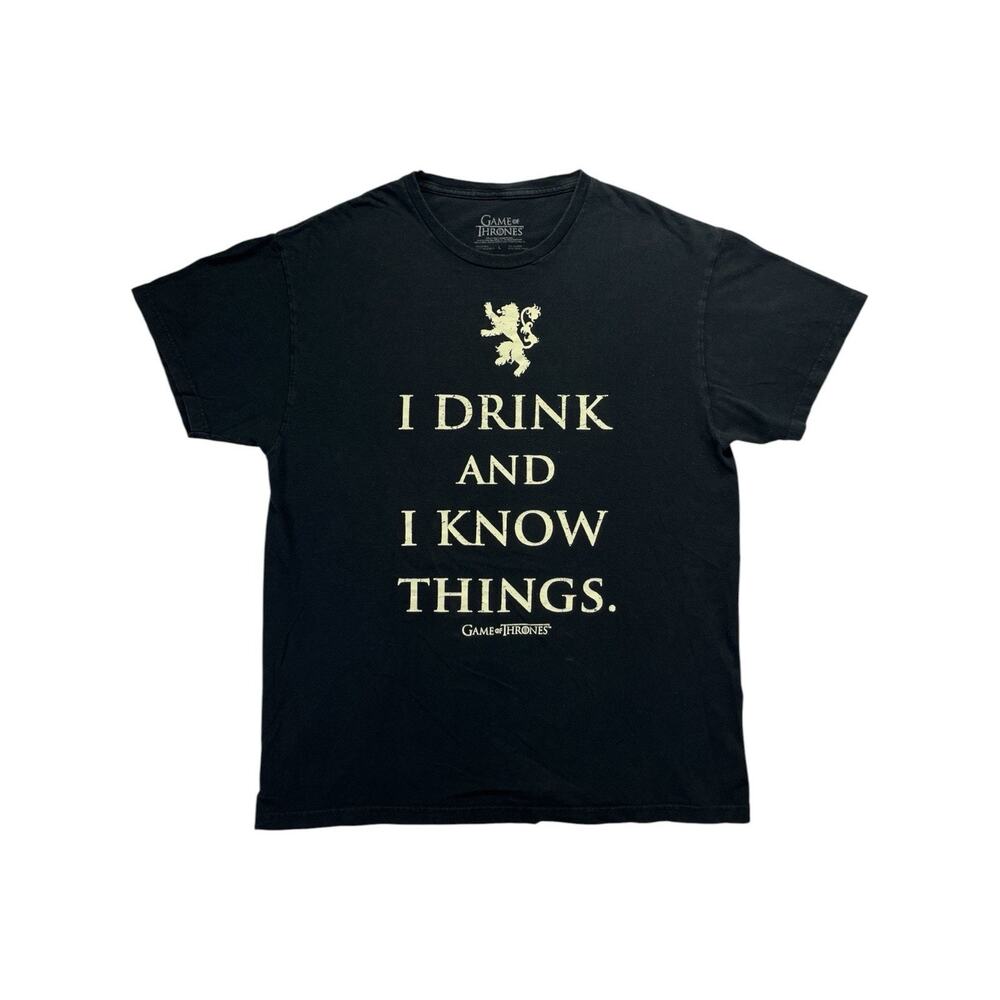 Game of Thrones I Drink and I Know Things T‑Shirt Black Size L